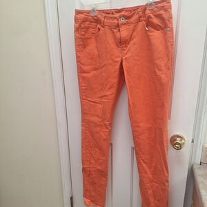 Tall Alloy melon colored skinny jeans